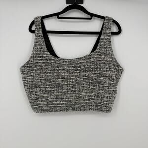 Aqua Tweed Crop Tank Size XL